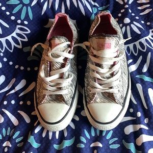 Converse Sparkly Zebra with Heart Size 8